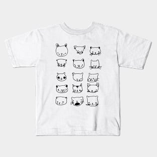 Drunken Cat Drawings Kids T-Shirt